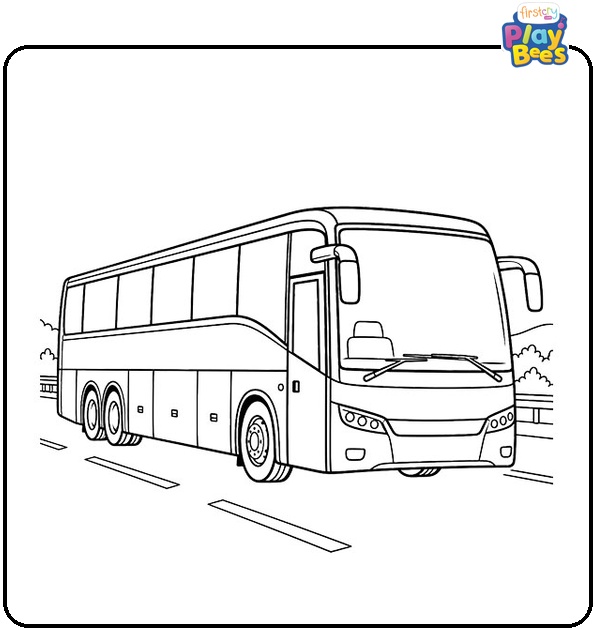 Coach Bus Coloring Page