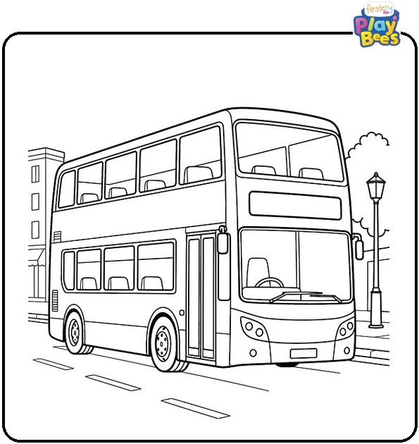 Double-Decker Bus Coloring Page