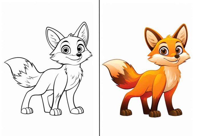 Fox Coloring Pages – Free Printable Worksheets & Images