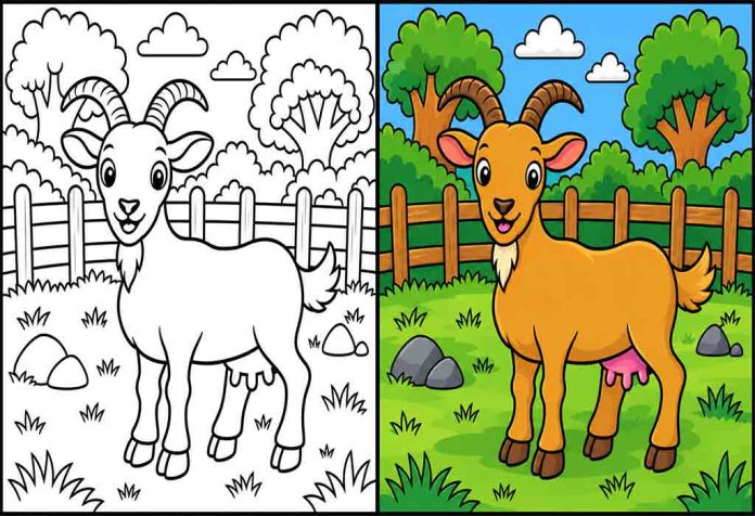 Goat Coloring Pages – Free Printable Worksheets & Images