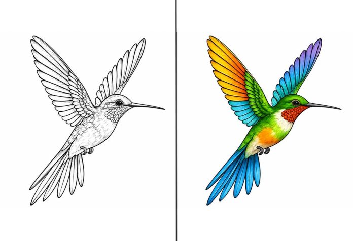 Hummingbird Coloring Pages – Free Printable Worksheets & Pictures