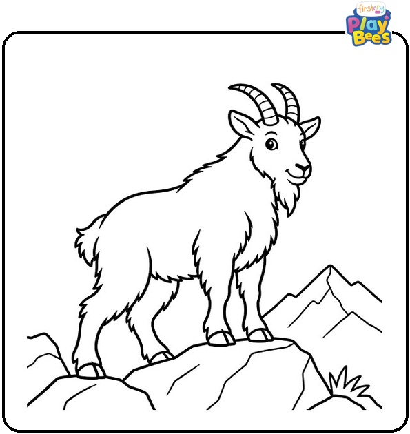 Mountain Goat Coloring Page