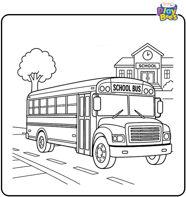 School Bus Coloring Page