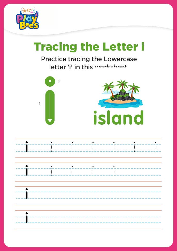 Small Letter i printable worksheet