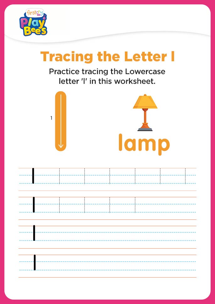 Small Letter l practice worksheet