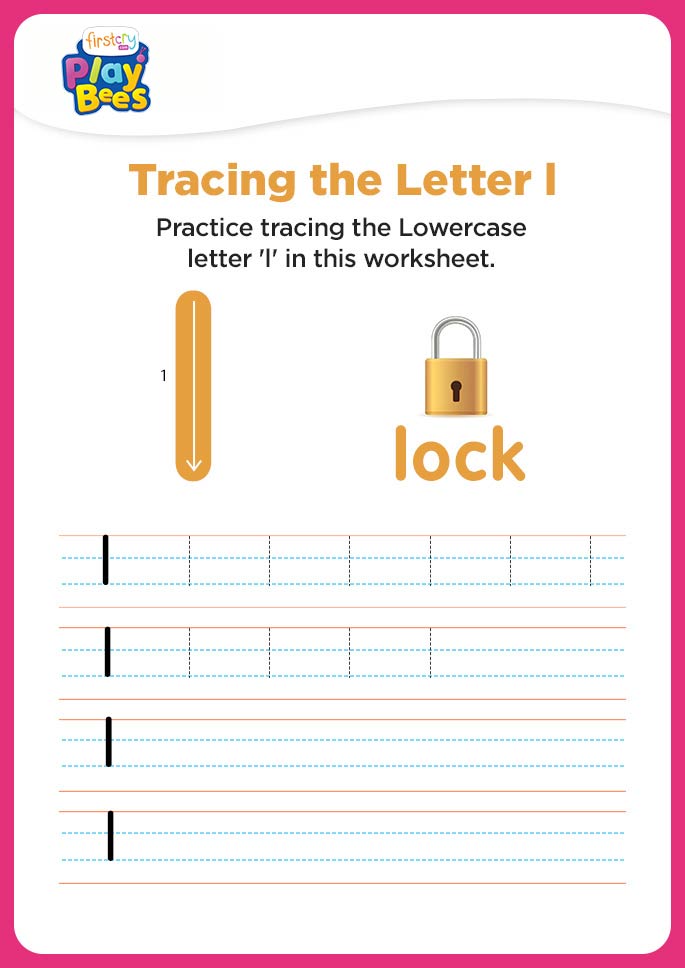 Small Letter l printable worksheet