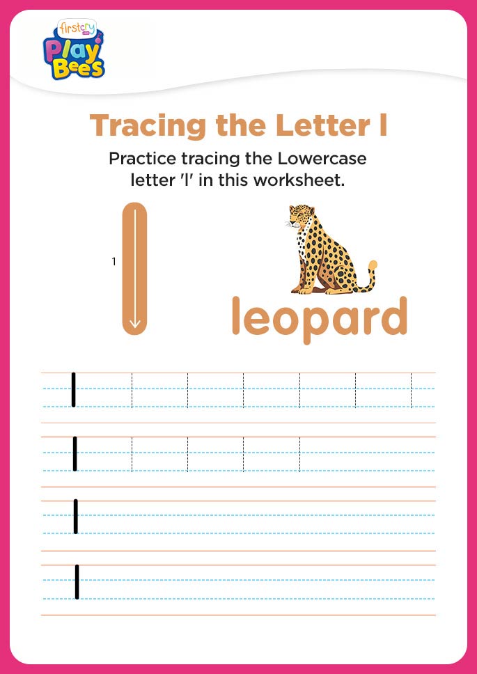 Small Letter l recognition worksheet