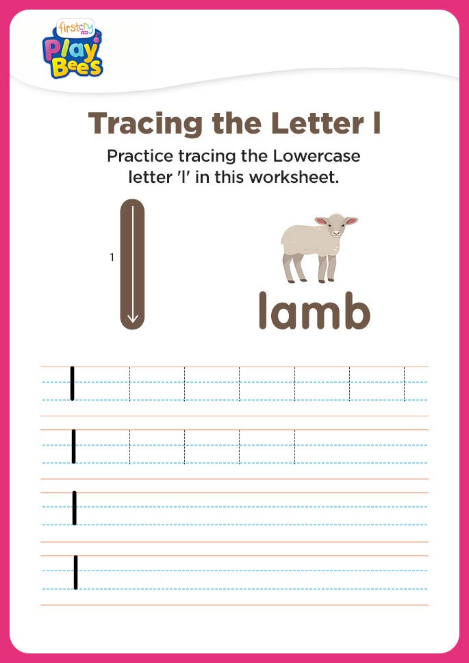 Small Letter l writing worksheet