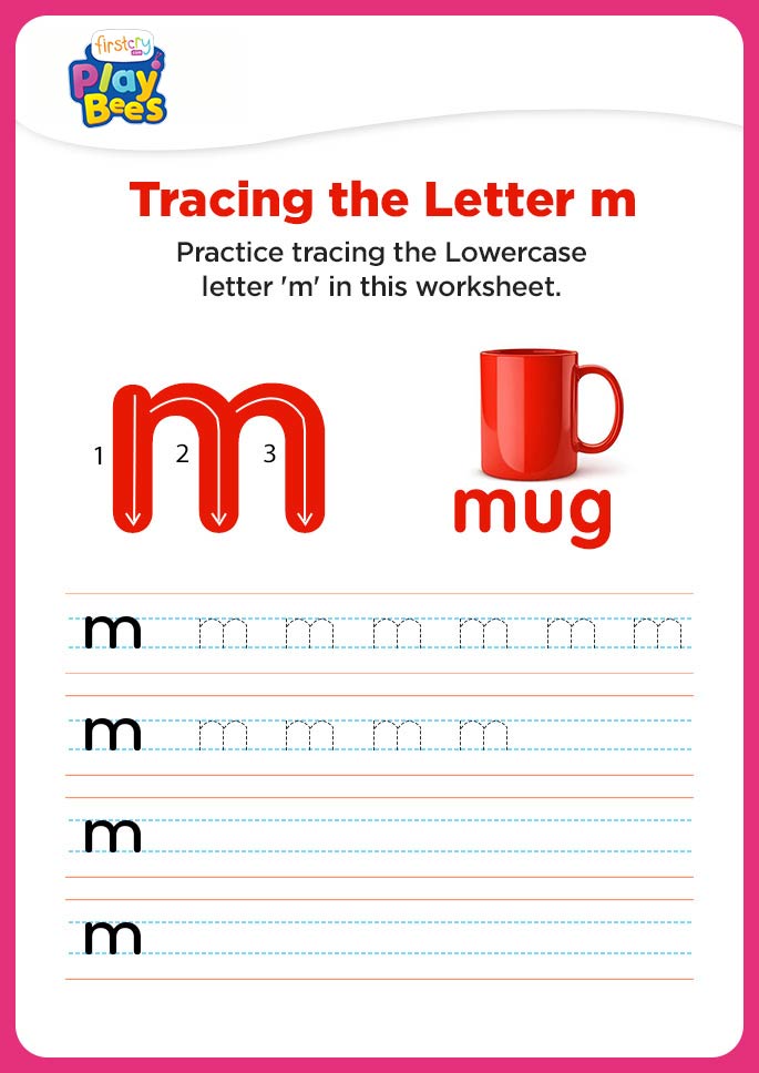 Small Letter m printable worksheet
