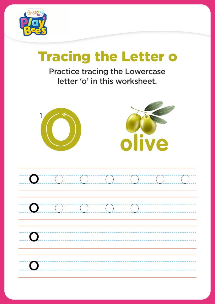 Small Letter o printable worksheet