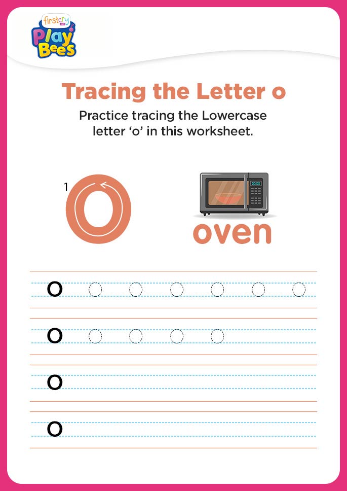 Small Letter o recognition worksheet