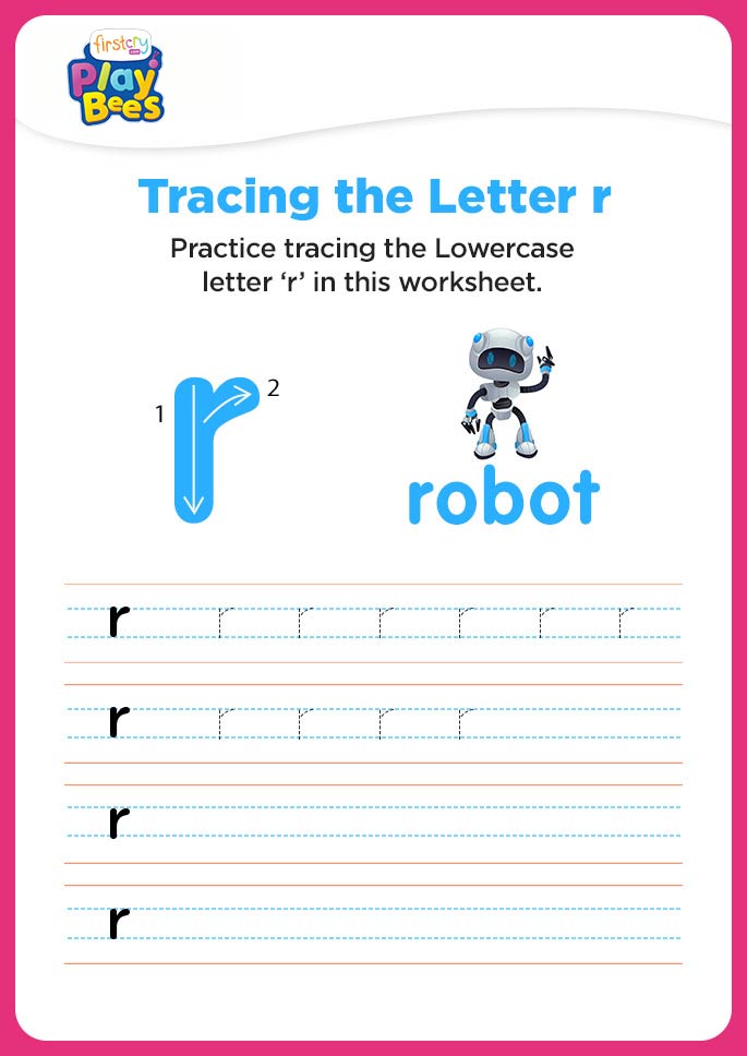 Small Letter r practice worksheet