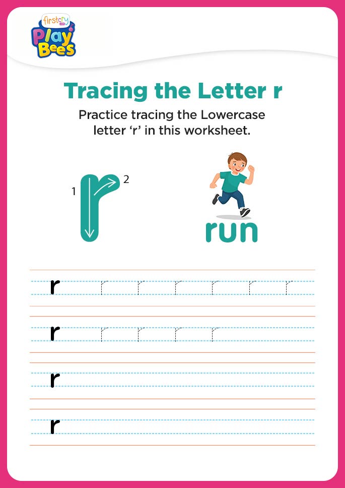 Small Letter r printable worksheet