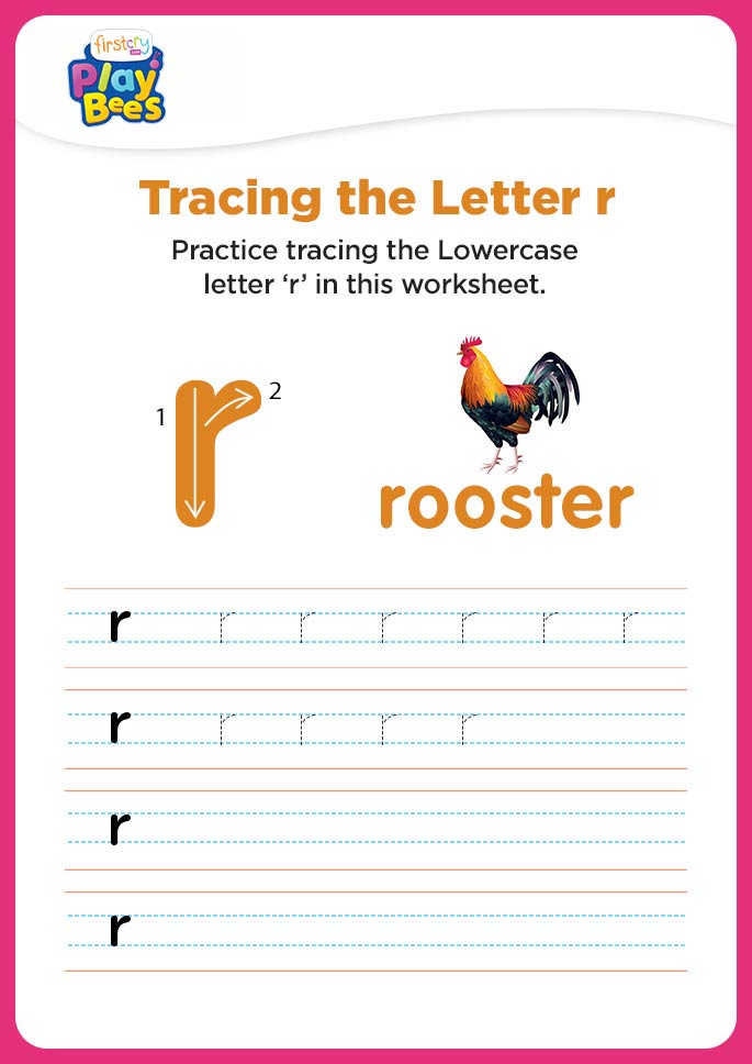 Small Letter r recognition worksheet