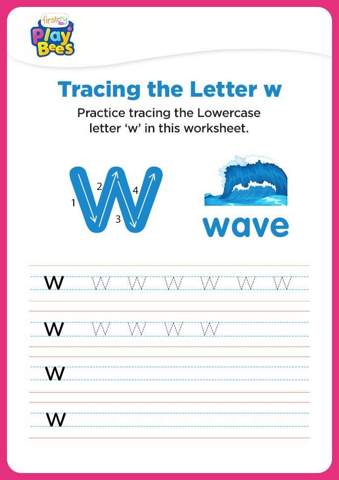 Small Letter w recognition worksheet