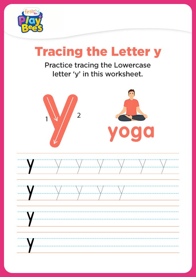 Small Letter y practice worksheet