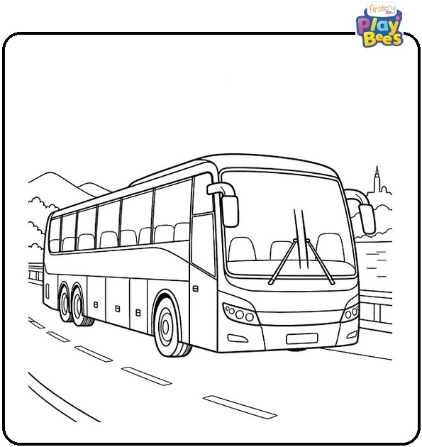 Tour Bus Coloring Page