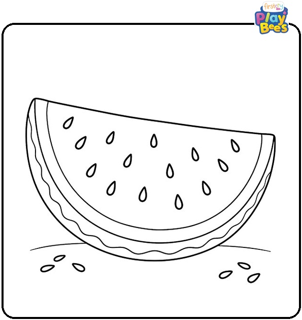Watermelon Slice Coloring Page