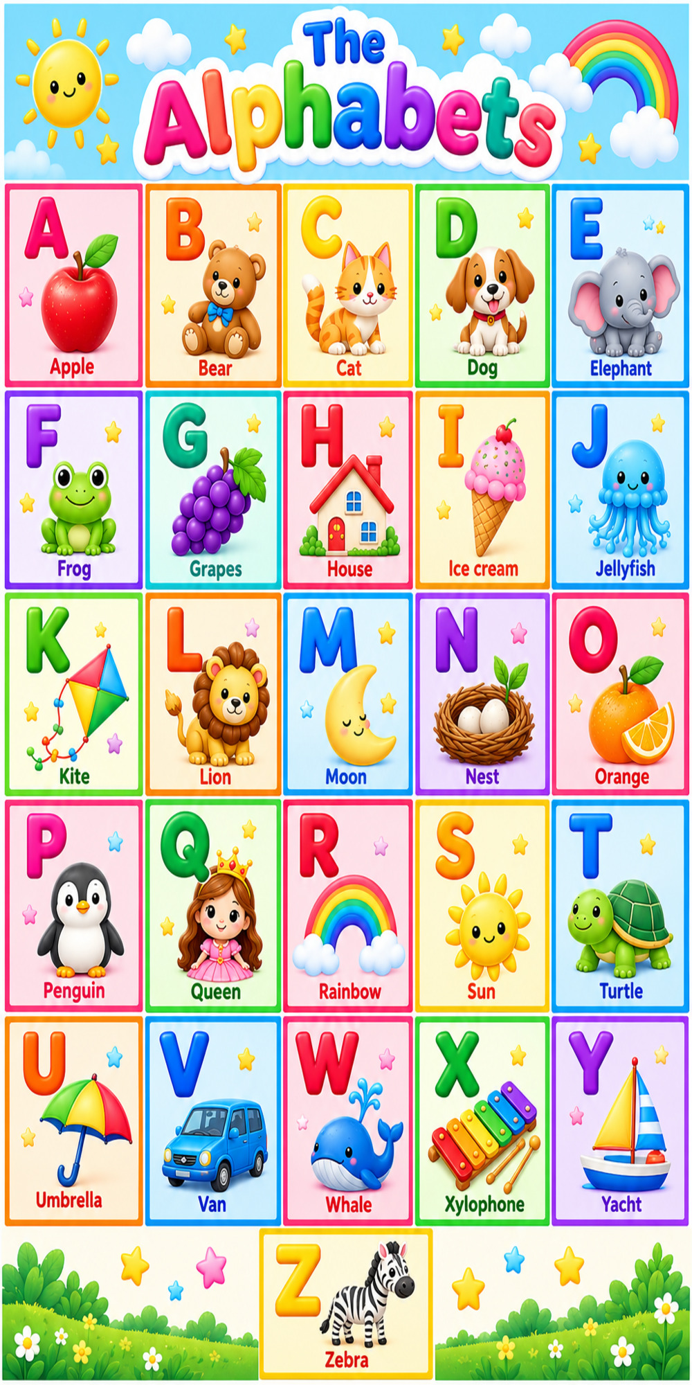 Alphabet Posters for Kids to Learn Letters