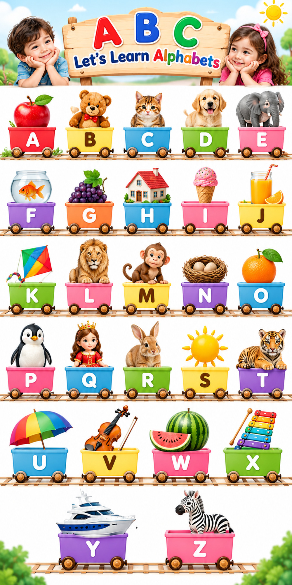 Alphabet Posters for Kids to Learn Letters