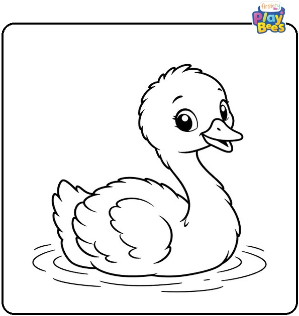 Baby-Swan-Coloring-Page Baby-Swan-Coloring-Page