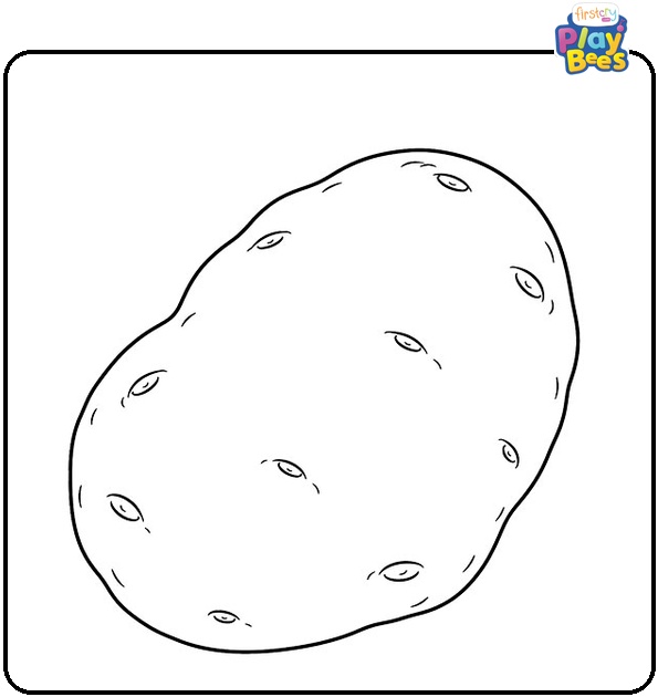 Big Potato Coloring Page Big Potato Coloring Page