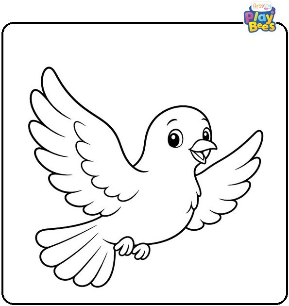 Cartoon-Dove-Coloring-Page Cartoon-Dove-Coloring-Page