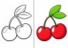 Cherry Coloring Pages – Free Printable Worksheets & Pictures Cherry Coloring Pages – Free Printable Worksheets & Images