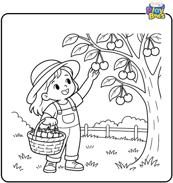 Cherry-Picking-Coloring-Page