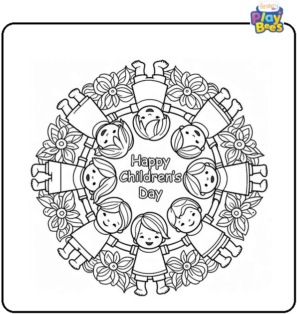 Childrens-Day-Mandala-Coloring-Page Childrens-Day-Mandala-Coloring-Page