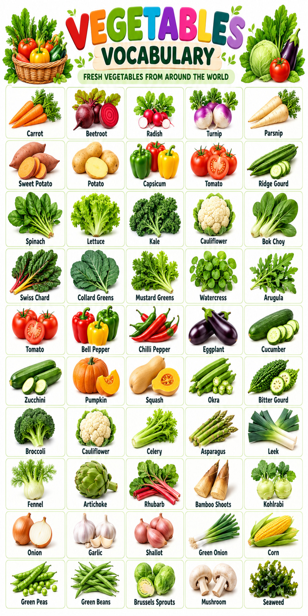 Common Vegetables by Name Common Vegetables by Name