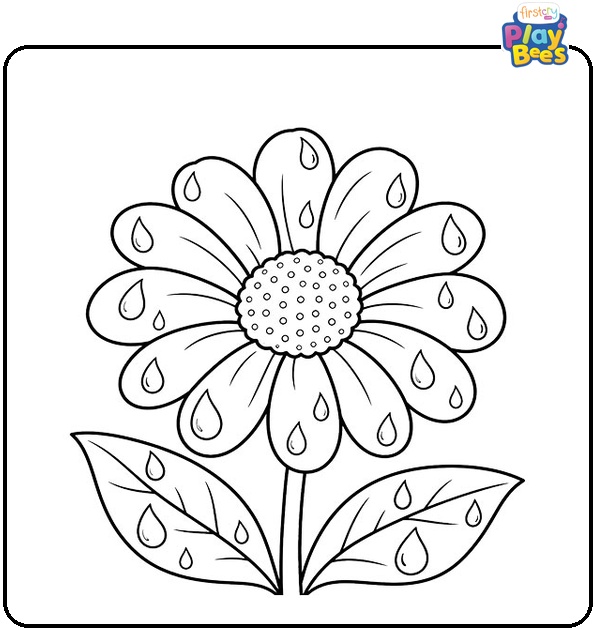 Crowned-Daisy-on-a-Rainbow-with-Clouds-Coloring-Page Crowned-Daisy-on-a-Rainbow-with-Clouds-Coloring-Page