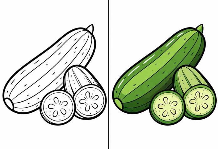 Cucumber Coloring Pages – Free Printable Worksheets & Pictures