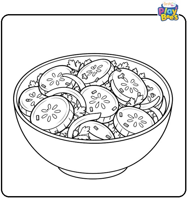 Cucumber-Salad-in-a-Bowl-Coloring-Page Cucumber-Salad-in-a-Bowl-Coloring-Page