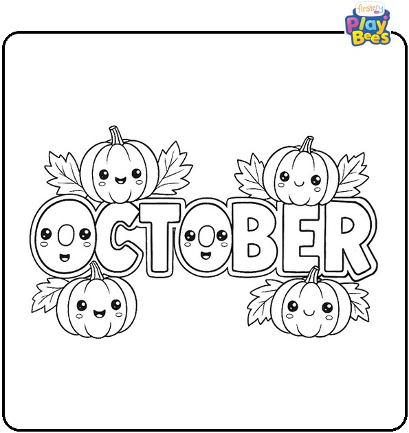 Cute-October-Coloring-Pages Cute October Coloring Pages
