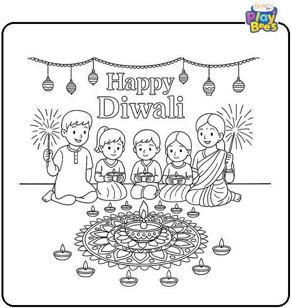 Diwali-Coloring-Page Diwali-Coloring-Page