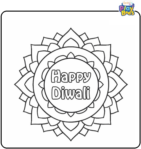 Diwali Mandala Coloring Page
