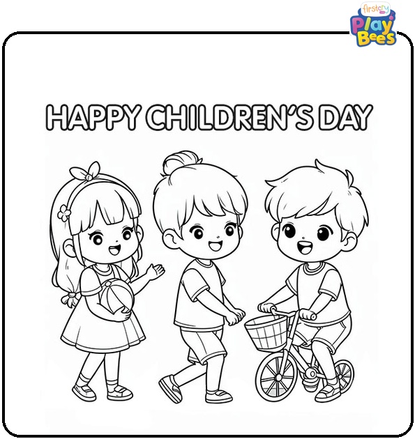 Fun-on-Childrens-Day-Coloring-Page Fun-on-Childrens-Day-Coloring-Page