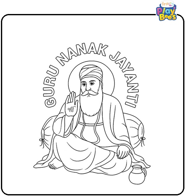 Guru-Nanak-Jayanti-Coloring-page Guru-Nanak-Jayanti-Coloring-page
