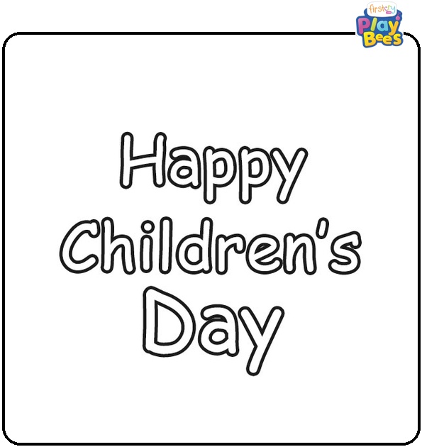 Happy-Childrens-Day-Text-Coloring-Page Happy-Childrens-Day-Text-Coloring-Page
