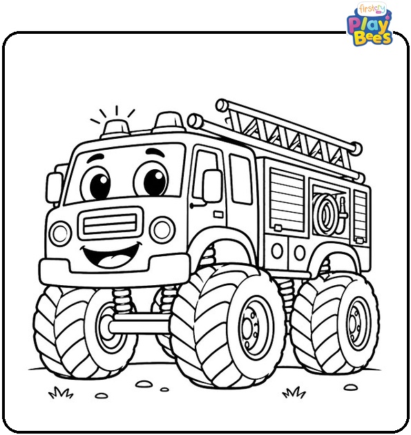 Monster-Fire-Truck-Coloring-Page Monster-Fire-Truck-Coloring-Page