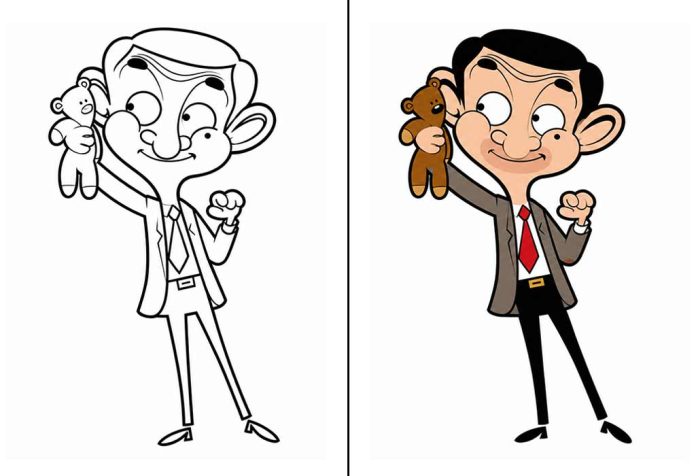 Mr Bean Coloring Pages – Free Printable Worksheets & Pictures