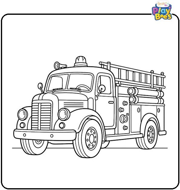 Old-Fashioned-Fire-Truck-Coloring-Page Old-Fashioned-Fire-Truck-Coloring-Page