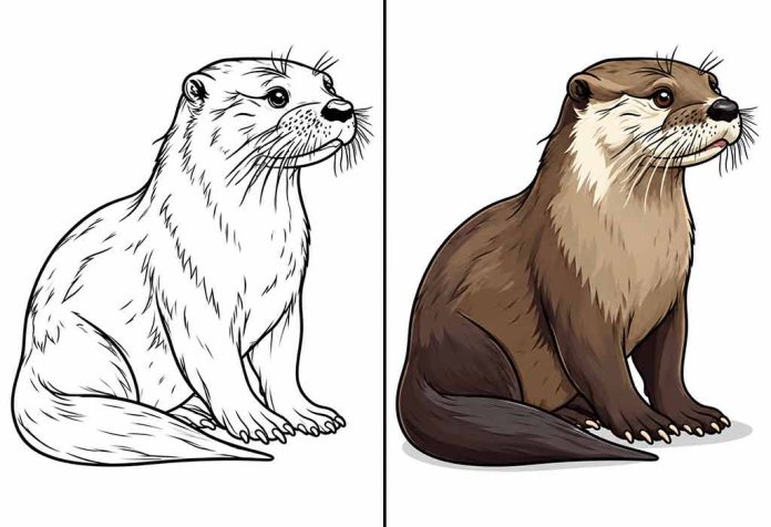 Otter Coloring Pages – Free Printable Worksheets & Pictures