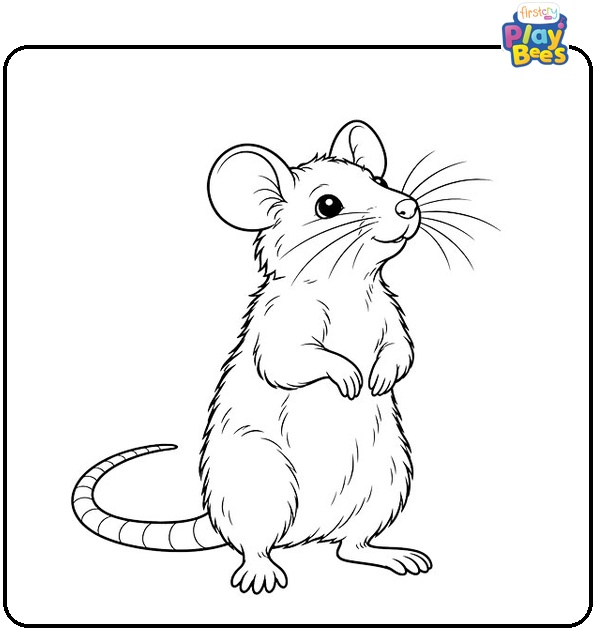Standing Rat Coloring Page Standing Rat Coloring Page