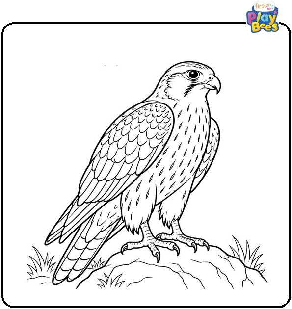 Saker-Falcon-Coloring-Page Saker-Falcon-Coloring-Page