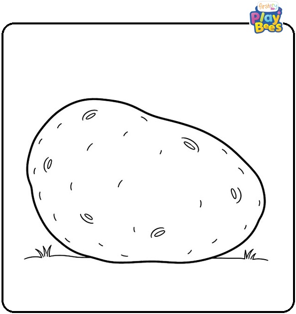 Simple Potato Coloring Page Simple Potato Coloring Page