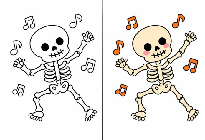Skeleton Coloring Pages – Free Printable Worksheets & Images