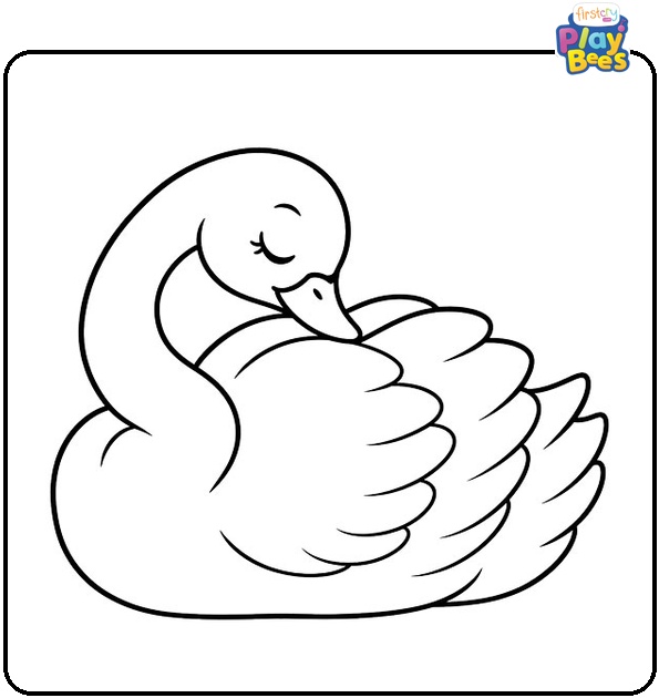 Sleeping-Swan-Coloring-Page Sleeping-Swan-Coloring-Page