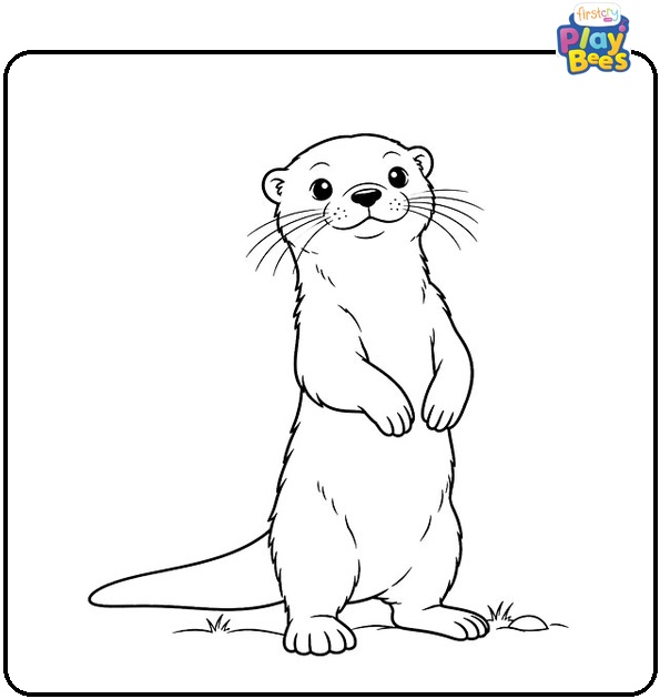 Standing-Otter-Coloring-Page Standing-Otter-Coloring-Page